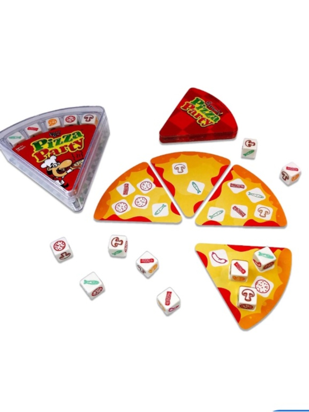 Pizza Party Game Cards & Dice